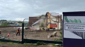 Demolition of 4 Corporation Street site. 