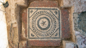 Lower mosaic of the mausoleum. [Credit: Landsec]. 
