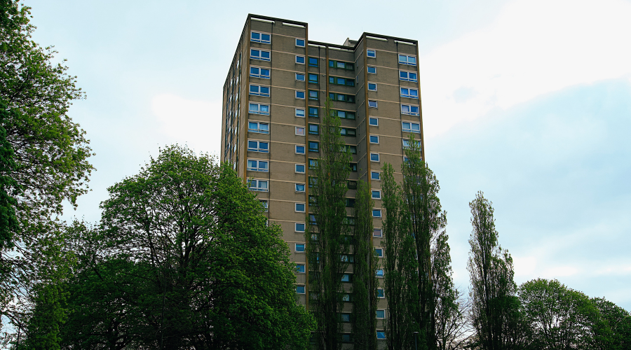 Flat building in the UK.