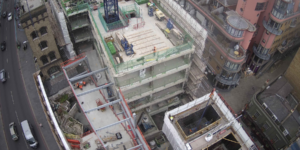 Construction site of TBC London.