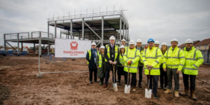 Team pictured on construction site